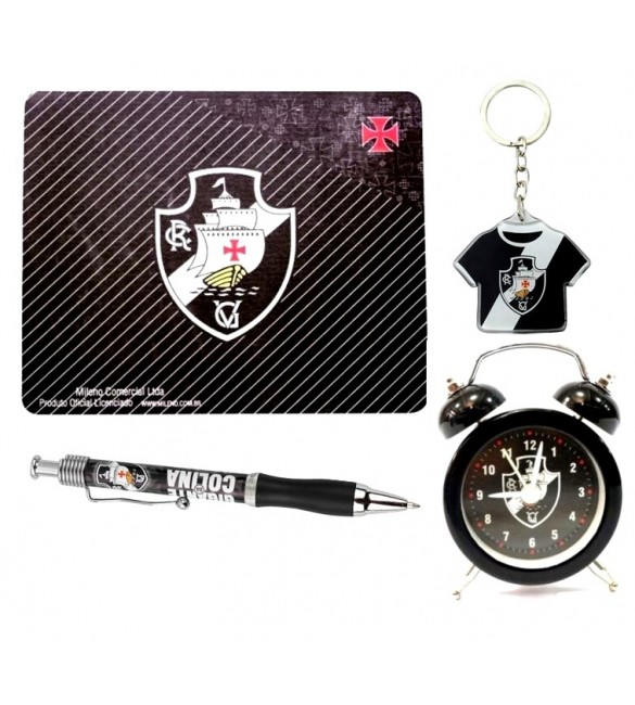 Kit Torcedor Vasco da gama 01caneta+01relogio+01mouse pad +01 chaveiro acrilico